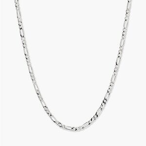 NWB Mejuri Figaro Silver Chain Necklace 20 inch